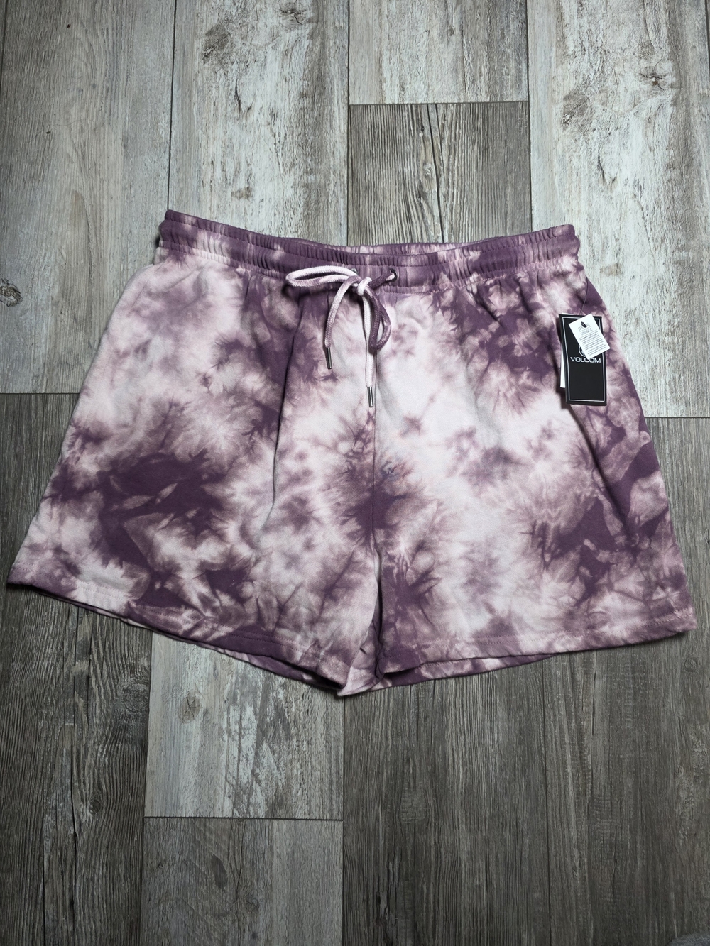 Volcom Women's Truely Stoked Tie-Dye Cotton Blend Lounge Shorts S Lg *NWT